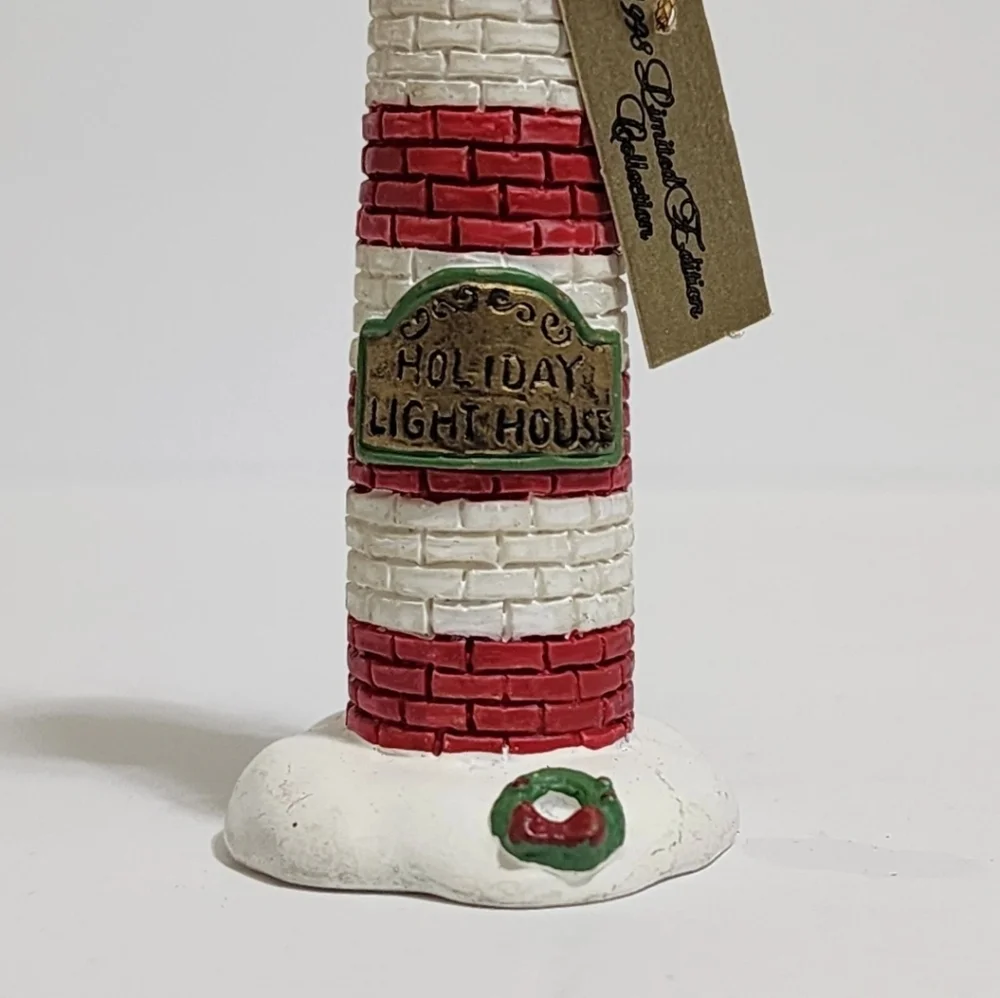 vintage 90s MR.‎ CHRISTMAS 4 Inch Holiday Lighthouse Miniature Ornament